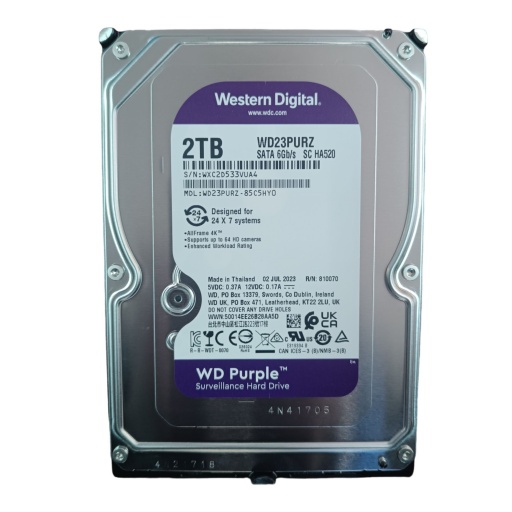 DISCO DURO SATA 2 TERAS WESTERN DIGITAL PURPLE